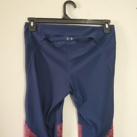 Under Armour Vanish Printed Leggings Brilliance Pink Academy Blue Large - Picture 4 of 7